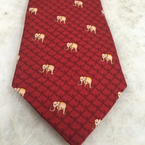 ELEPHANT DESIGN TIE, (no brand name) (long) - Picture 1 of 5